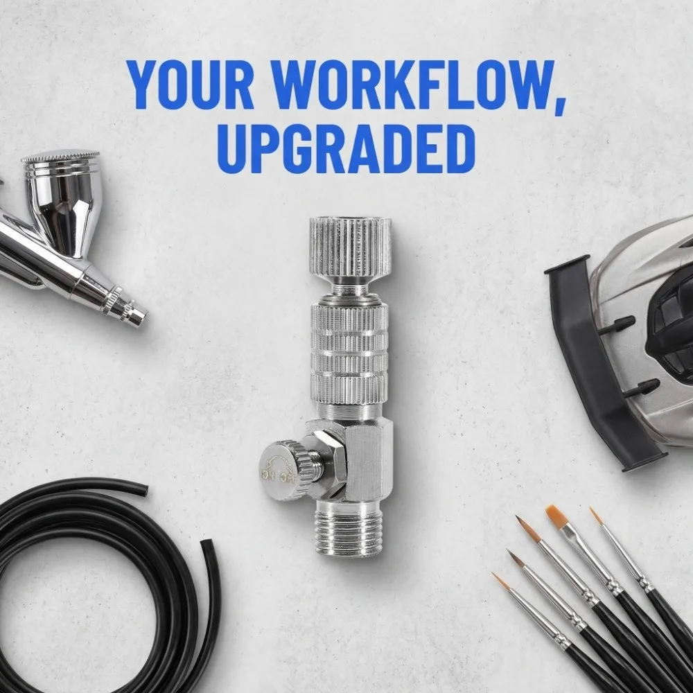 1/8 inch Airbrush Air Hose Coupler Easy Mount Inline Air Hose Connector Wide Universal Air Coupling Part Air Compressor Linkage