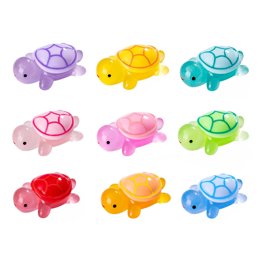 Glow-in-the-dark Turtle Mini Resin Photo Accessories Desktop Decoration Glow-in-the-dark Turtle Ornamental Fish Tank Mini