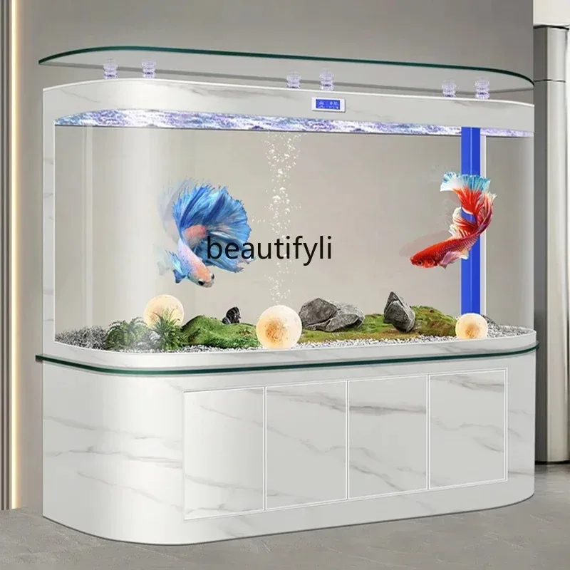 R HHUltra-large bottom filter fish tank, living room, household ecological water-free large fish tank filtration and oxygen