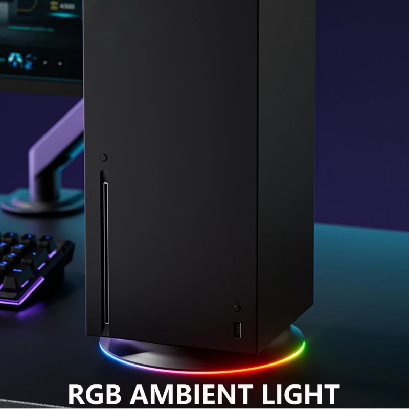 Soporte base vertical redondo con iluminación LED colorida para XSX