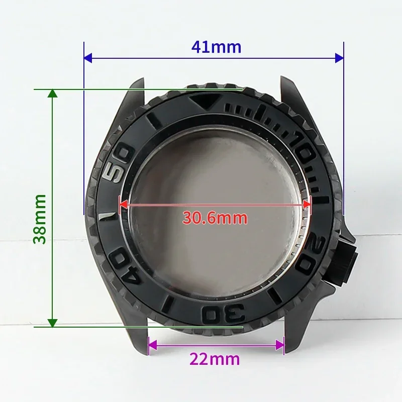 Koperta NH35 41MM etui na zegarek do mechanizmu Seiko NH35A/NH36A z ceramiczną ramką szkiełko szafirowe do zegarków Seiko skx007 009