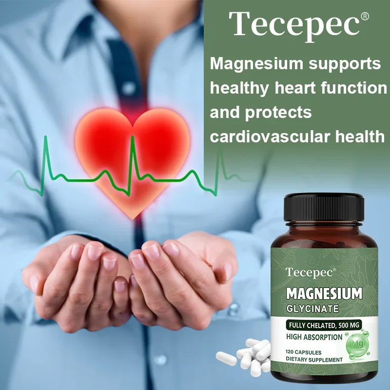 

Magnesium Glycinate Chelate-Highly Absorbable Magnesium Supplement That Supports Heart, Nerve and Bone Health and Promotes Sleep