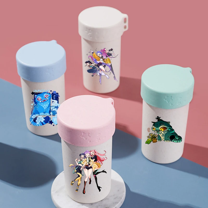 

250ml KPop Demon Hunter Water Bottle Convenient Leak Proof Water Cup Cartoon Anime Pattern Water Bottle Children's Birthday Gift