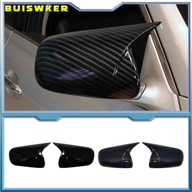 

Rearview Side Mirror Cover For Toyota Mark X Reiz 2005-2007 Car Wing Cap Exterior Door Rear View Case Trim Carbon Fiber Look