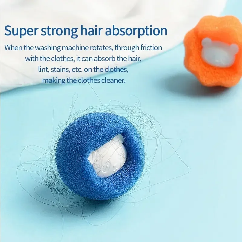 Laundry Balls Pet Hair Collector for Washing Machine Reusable Laundry Lint Catcher Removes Lint From Clothes Pet Cat Accessories