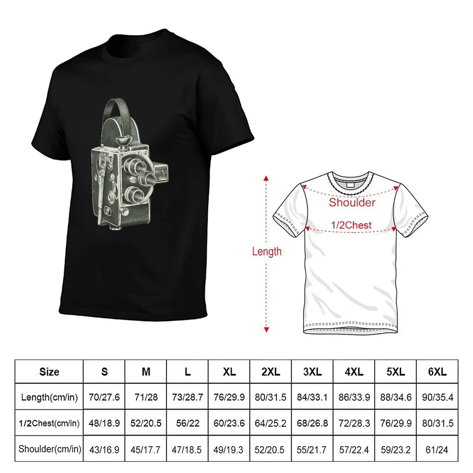 Bolex Movie Camera T-Shirt sweat customs design your own plus size men clothing