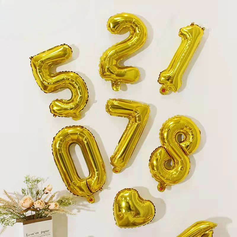 32 inch Number Figure Foil Balloons 10 20 30 40 50 60 70 80 90 Years Adult Old Birthday Party Anniversary Decoration Air Balloon