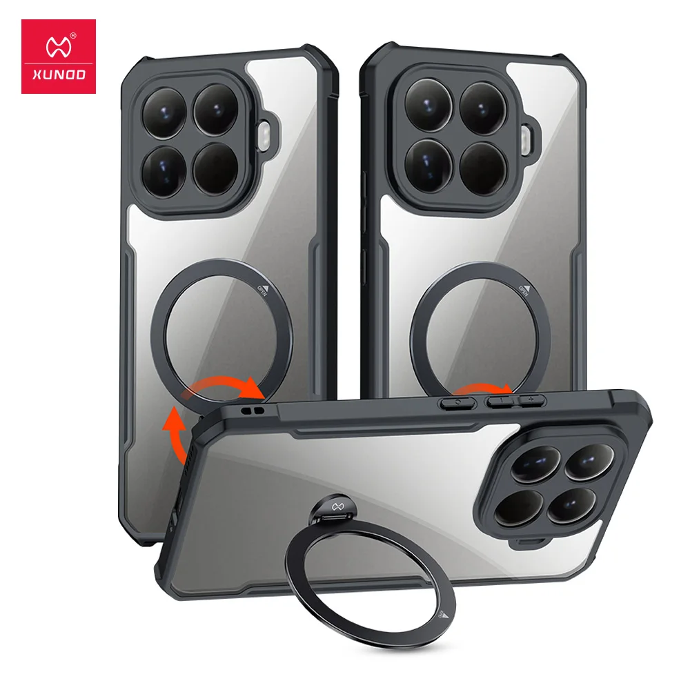 

Чехол Xundd для Xiaomi 15T Pro 15T, чехол с магнитной подставкой, подушка безопасности, защита от падения, 360° ° Поворотный держатель, задняя крышка кронштейна