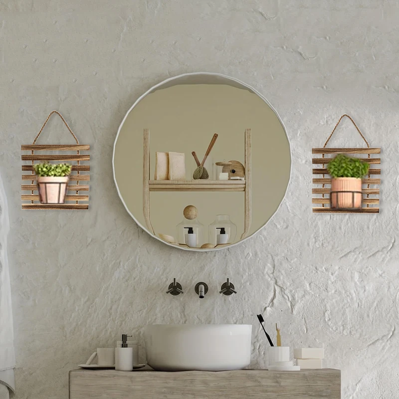 الصلبة الخشب حامل زهور الجدار الشنق زهرة الجرف شرفة الديكور حديقة بوعاء زهرة رفوف النبات غرفة المعيشة ديكور المنزل #6