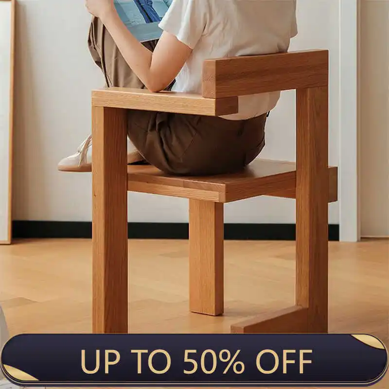 Bedroom Dining Room Decor Luxury Solid Wood Creative Living Room Chairs Building Block Modeling Simple Chairs Aesthetic Modern