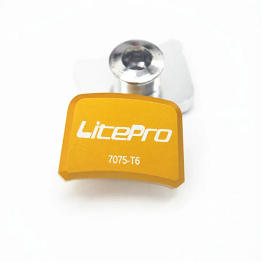 Litepro 5Pcs/Lot Square Bolts Folding Bicycle Single Chainring Aluminum Alloy Screws MTB Bike Chainwheel Sprocket Nut