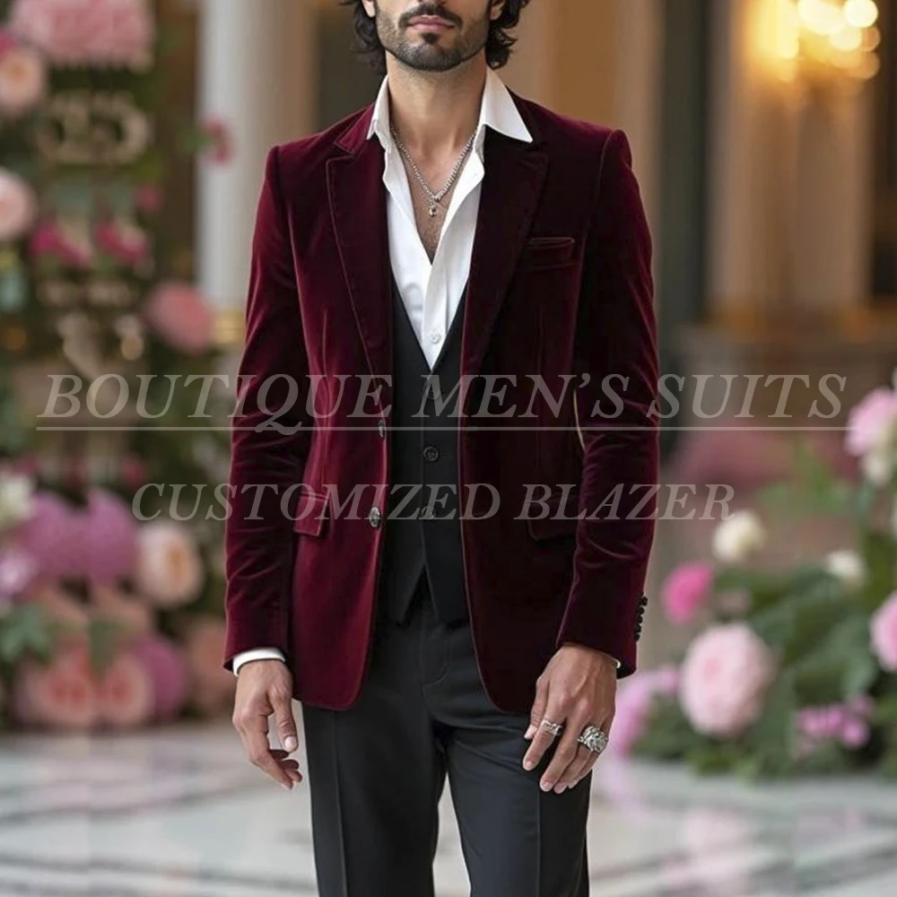 

KSDN Luxury Men's Suits 2025 High Quality Wedding Blazer Customzied Single Breasted Notch Lapel Slim Fit 3 Pcs Jacket Pants Vest