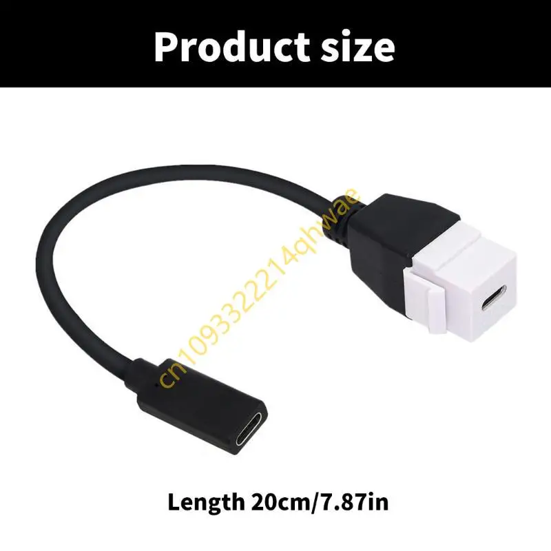 USB Type C Keystone Jacks Adapter Insert Cable 10Gbps Type C Female to Type C Keystone Female Insert Fast Speed Charging
