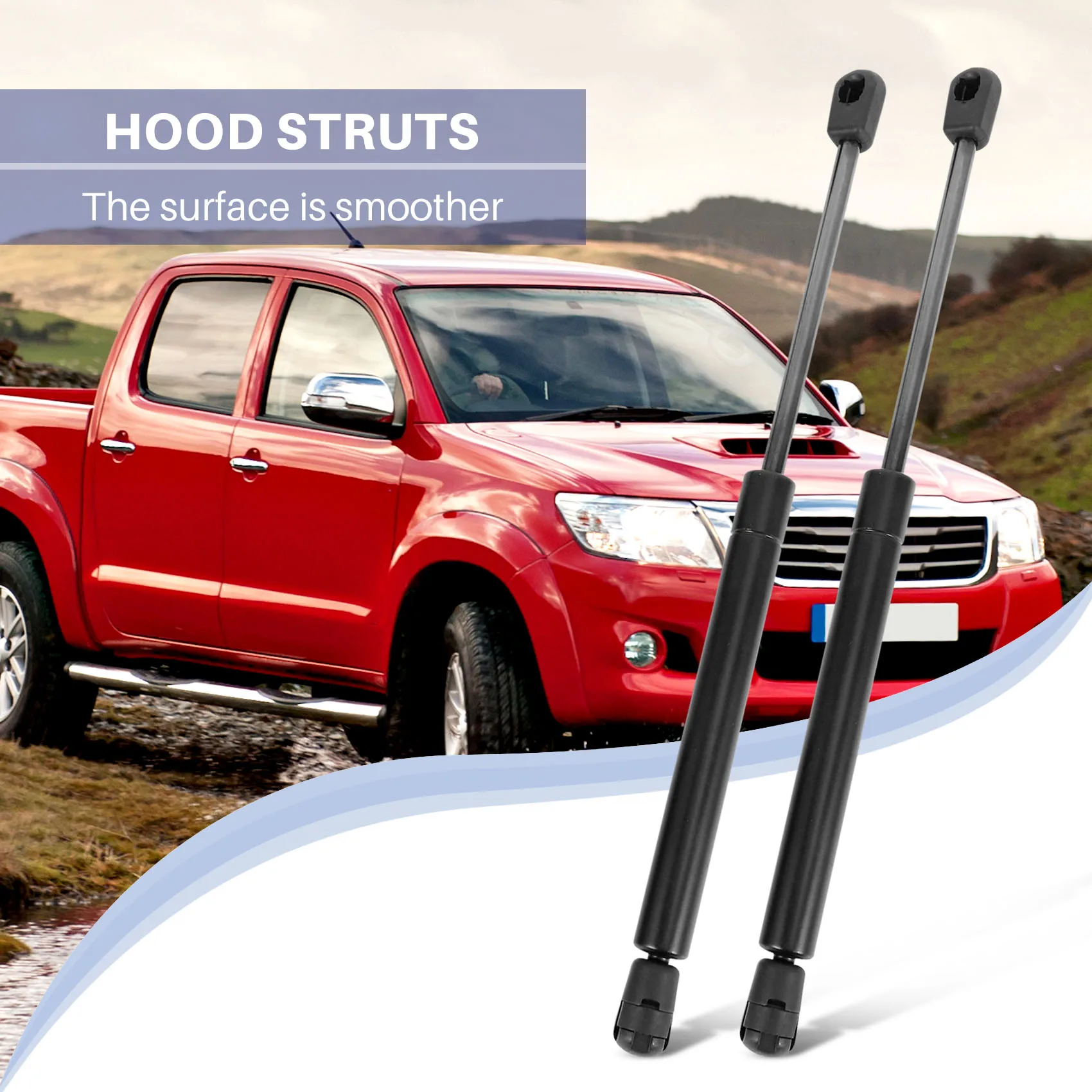 

325Mm Extended Gas Struts For Toyota Hilux Iii Vii Pick-Up Replacement For 1921Vr Arb Canopy Rear Window Trunk