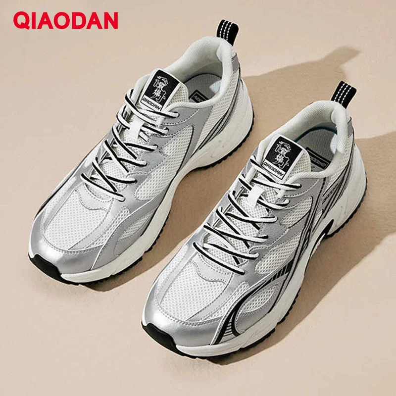 

QIAODAN повседневные кроссовки, дышащая спортивная обувь, легкие мужские прогулочные кроссовки из синтетической кожи, осень 202, QXL043253422R