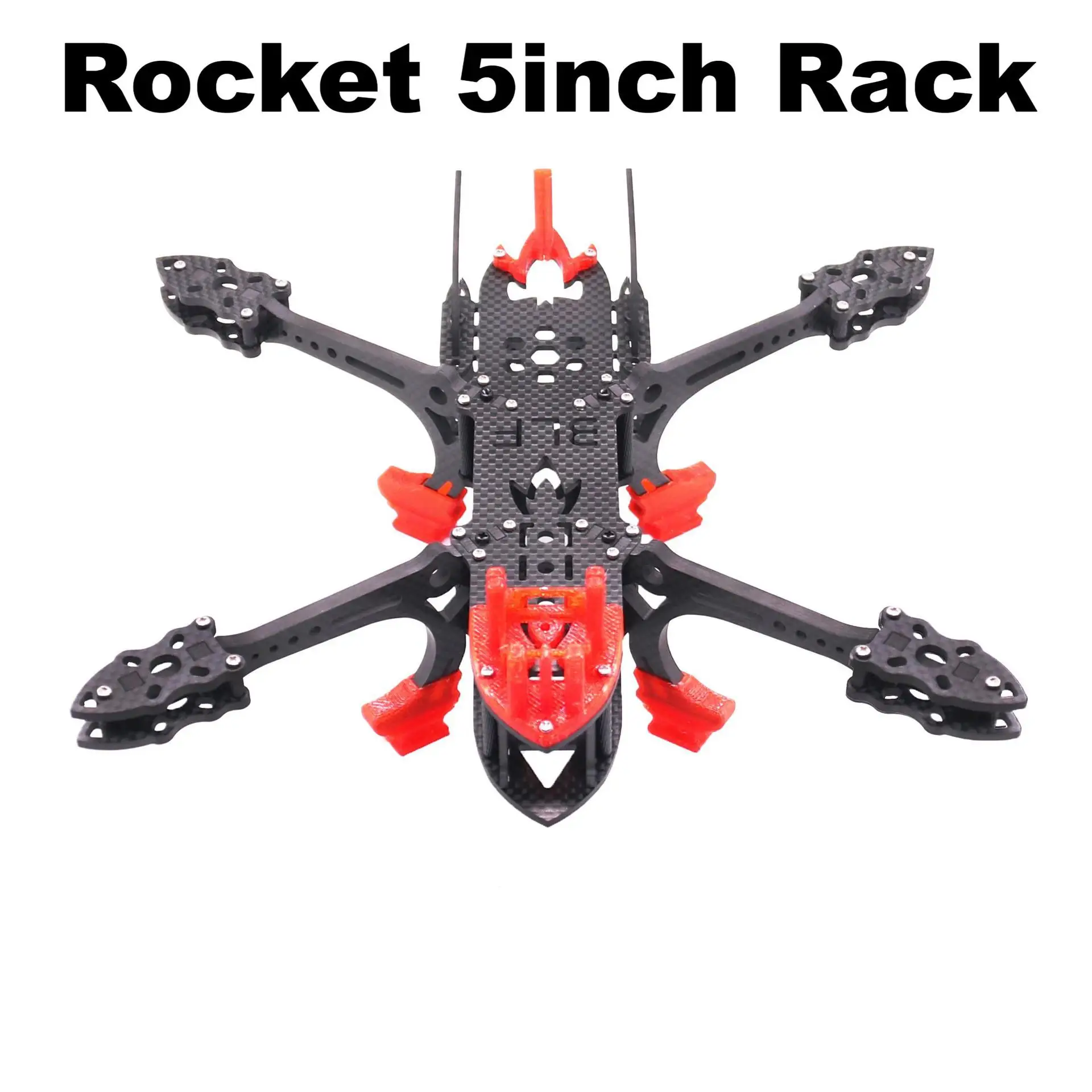 Bocube Rocket 5 Inch X4 ESC FPV Drone Rack Kit Carbon Fiber Racing Quadcopter