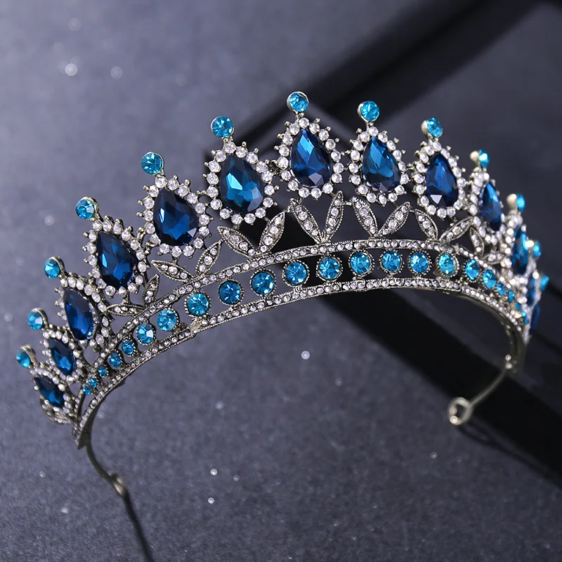 Princess Alloy Tiara Luxury Rhinestone Headband Wedding Hair Accessory Baroque Crystal Crowns Bridal Party Events Hair Jewelry view 3