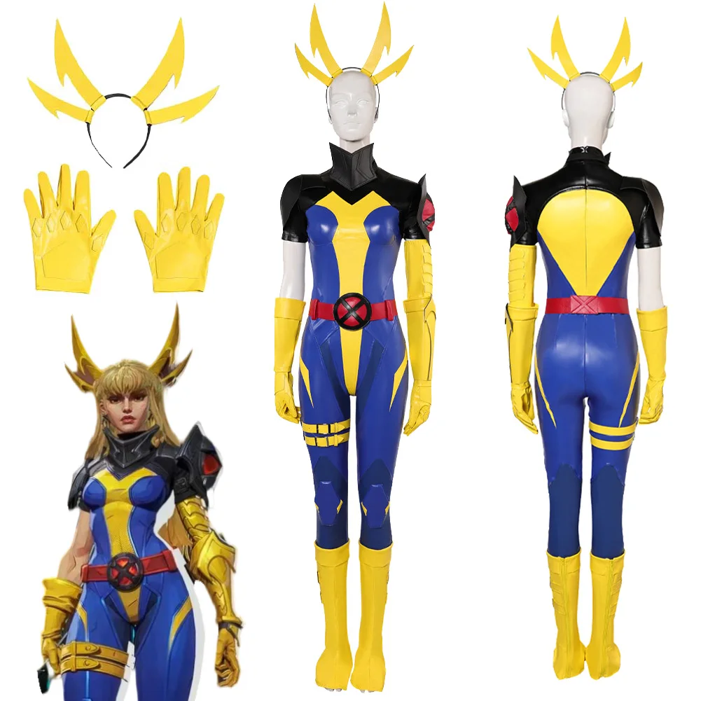 

Игра Rival Косплей Маник Ретро X Костюм ‌ Желтый, синий комбинезон, костюм, женские наряды, Хэллоуин, карнавал, вечеринка, ролевая игра