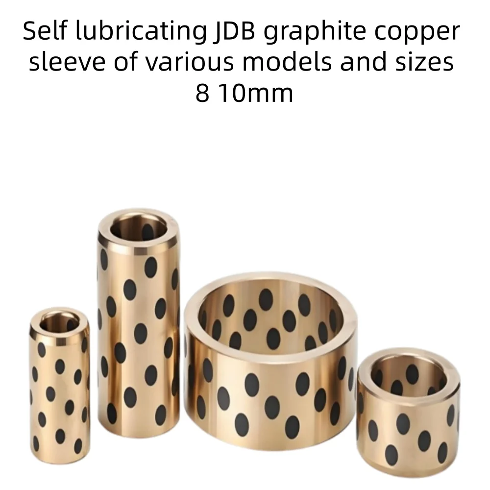 Self lubricating JDB graphite copper sleeve with various models and sizes of 8 10mm
