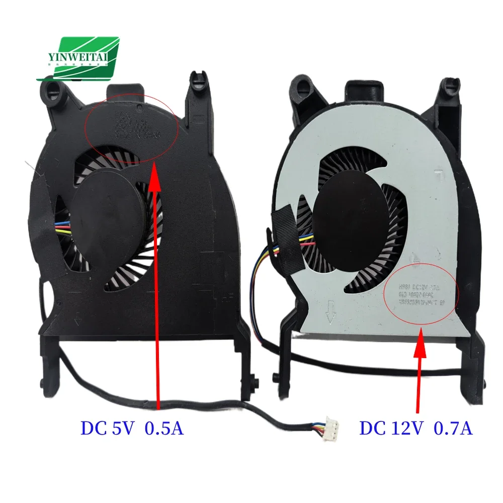 DC 5V 12V All-in-one CPU Cooling Fan for HP EliteDesk 400 405 600 800 G4 Desktop Mini PC L19561-001 0FL3B0000H 0FKTJ0000H