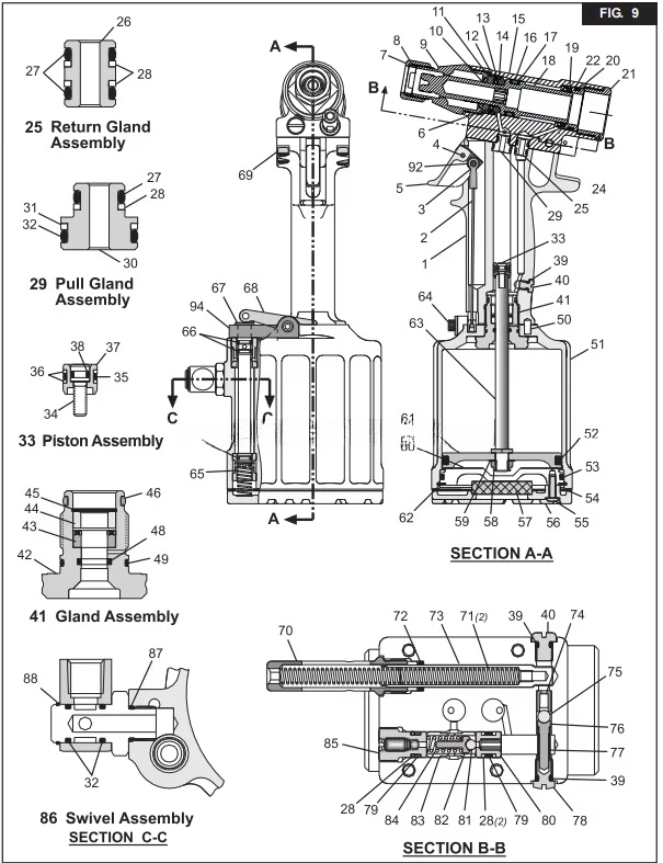Pneumatic tools for quick installation of short-tail series fasteners for 4.8mm 6.4mm Woton air rivets