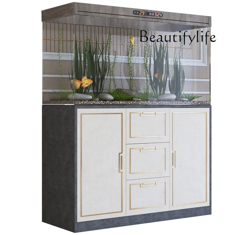 

Светильник роскошный шкаф для аквариума, Европейский супербелый шкаф для фильтров с выдвижным ящиком для аквариума