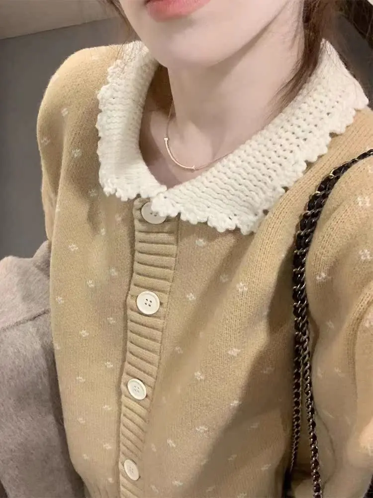 ay Gestrickte Puppe Kragen Pullover Strickjacke frauen Faion Nette Top Herbst Winter Koreanische Sle Coehkg Qianyuan Einzigen Taste
