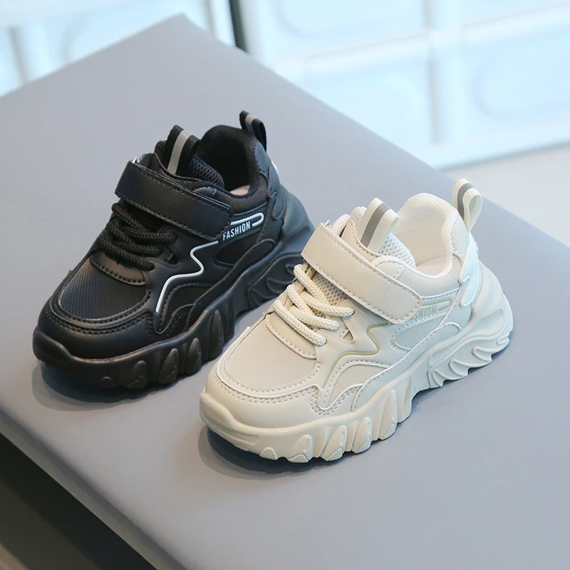 ids Chunky Dad Sneakers Breathable Mesh And Leather Upper With Hook And Loop Closure Non Slip Thick Sole Casual Shoes
