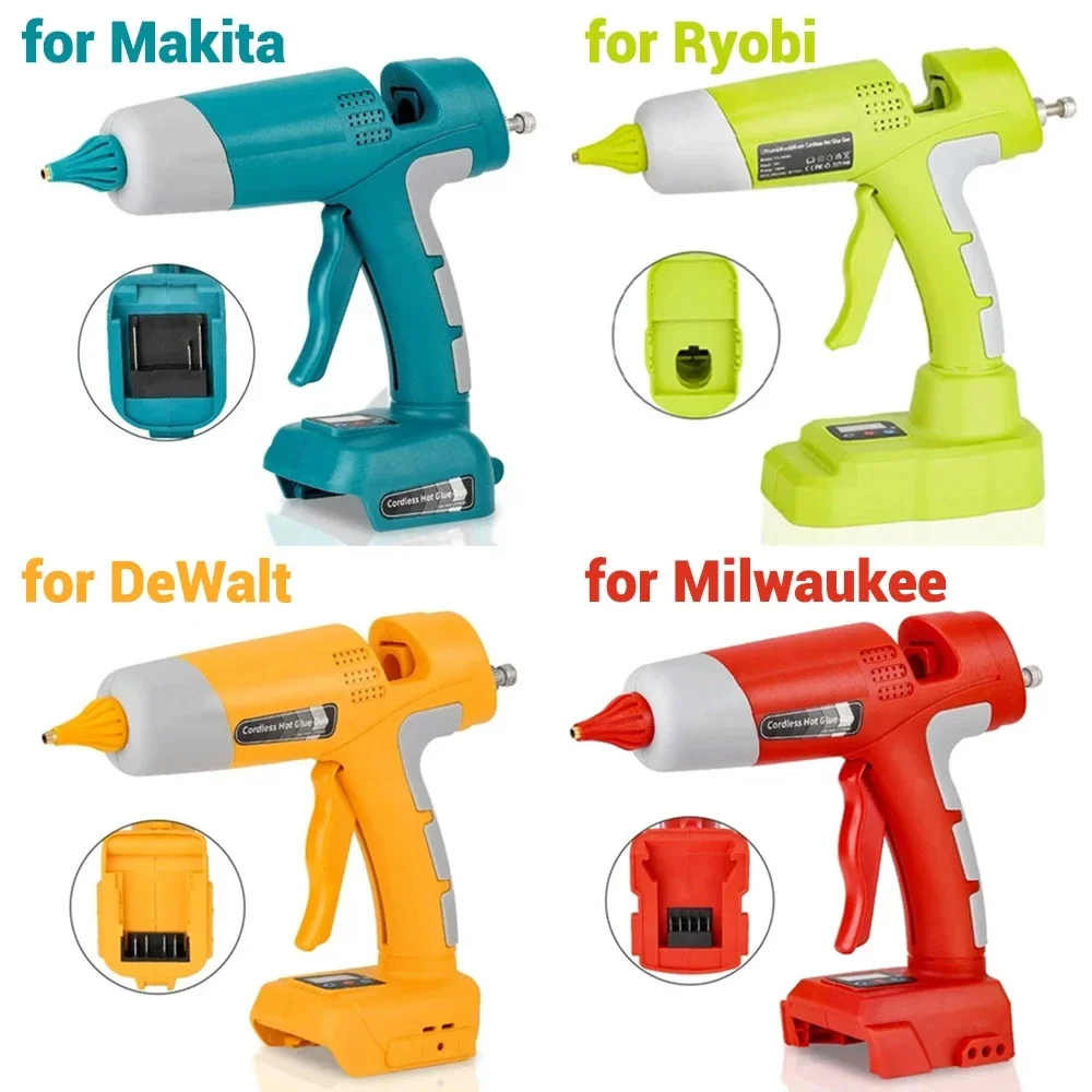 Hot Melt Glue Gun For Makita/Dewalt/Bosch/Milwaukee/Ryobi 18V Lithium Battery For Arts&Crafts&DIY Electric Heat Repair Tool NEW