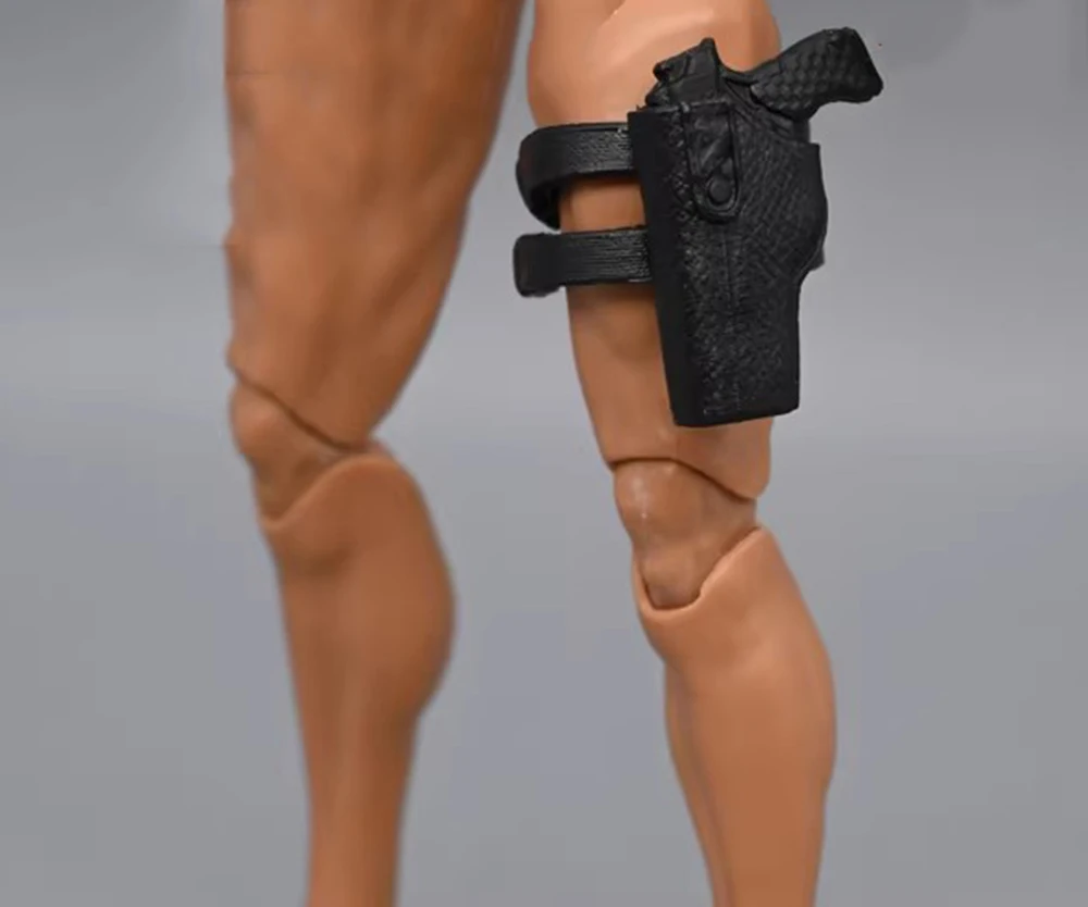 

1/12th Mini Toys Weapons Model Black Secondary Weapons Holster Leg Bags PVC Material Not Real For 6" GWTOYS Romankey Doll Figure