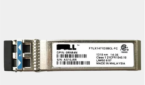 SMF 트랜시버 모듈, FTLX1471D3BCL-FC SFP-10G-LR 0RN84N 10GE, 10km, 1310nm