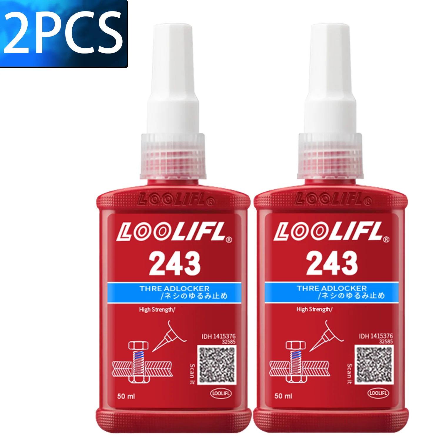 243 271 50ml Threadlocker Anaerobe lijmen Anti-losse schroeflijmen Bevestiging Snel uithardend draadborgmiddel Afdichtmiddel voor schroeven