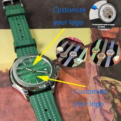 Customized creative pattern and text watch NH35 movement sapphire glass 316 precision steel shell waterproof 100 meter watch