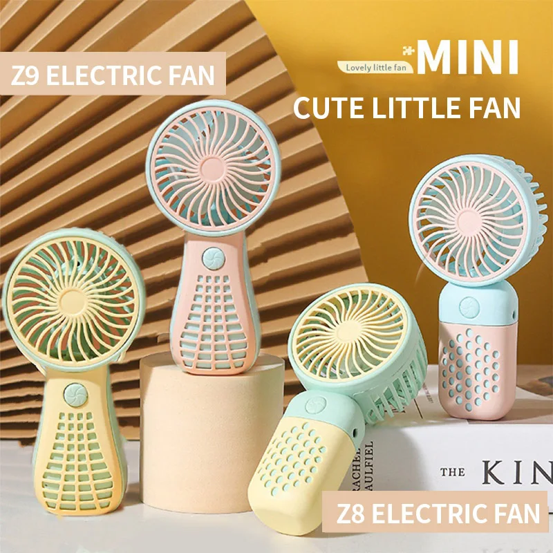 2024 New Handheld Charging Fan Cartoon Cute Small Student Charging Small Fan Portable Mini USB Fan Mini Pocket 2024 New Handheld