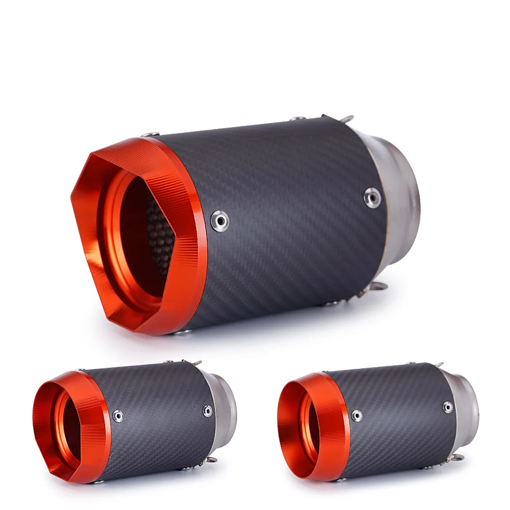 

For Honda YAMAHA Suzuki Kawasaki motorcycle exhaust system Modified universal Accessories Inlet 51mm/60mm Moto carbon fiber Pipe