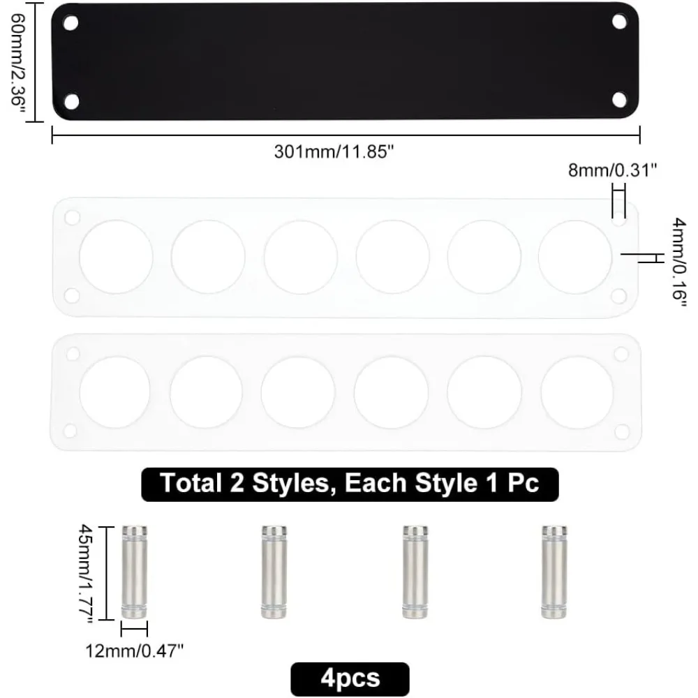 Shot Glass Holder Tray, 6 Hole Acrylic Bar Tasting Serving Tray, Wine Shot Glasses Display, Whiskey Glass Cup Rack Organizer