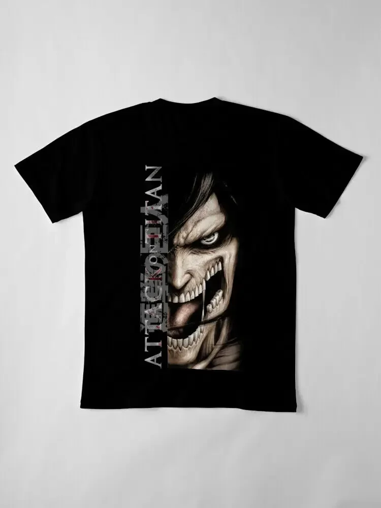 Attack On Titan Eren The Shifter Half Face Titan Form AOT SNK Black T-Shirt