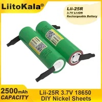 2-9PCS Liitokala Rechargeable Li-ion battery 18650 2500mAh 3.6V INR18650 25R M 20A discharge batteries + DIY Nickel