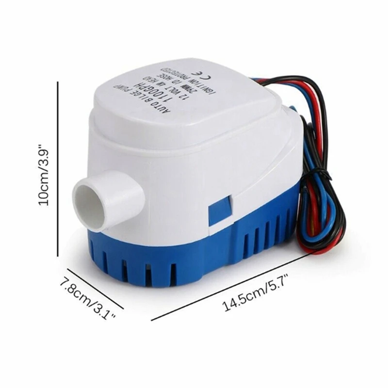 2X Automatic Submersible Boat Bilge Water Pump 12V Auto With Float Switch Outlet