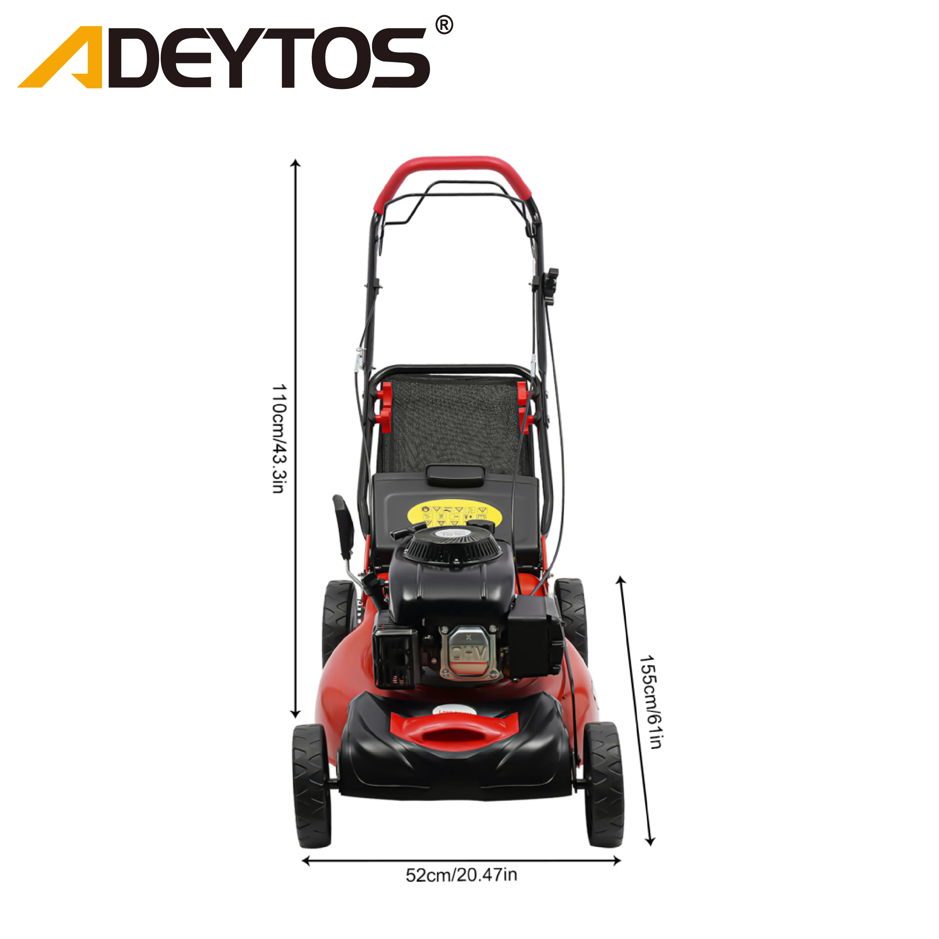 Four-Stroke High-Power  Brush Cutter Industrial & DIY Self-Propelled Hand-Pushed for Garden Grass Cutting