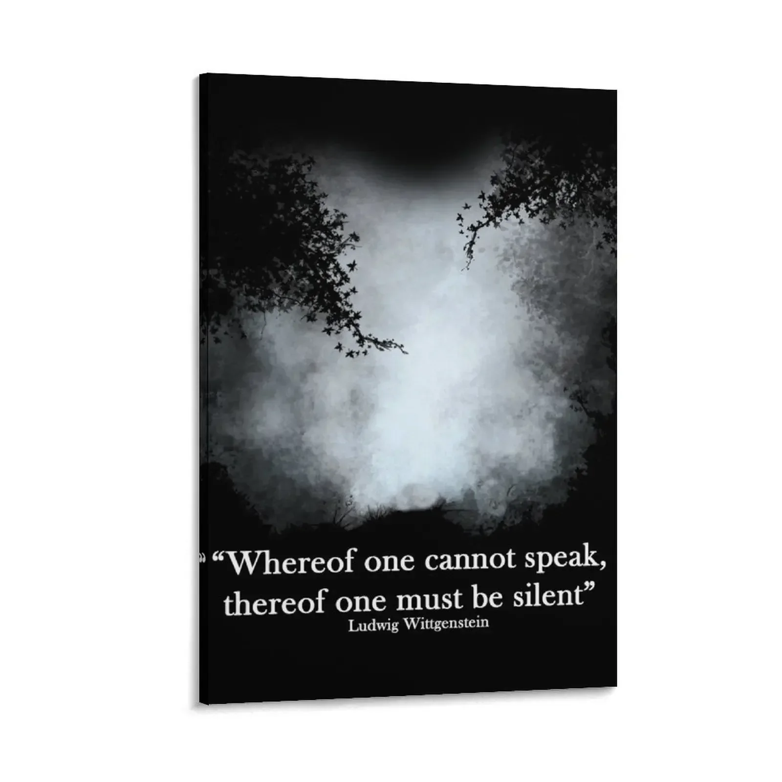 

Whereof one cannot speak, thereof one must be silent - Ludwig Wittgenstein Canvas Painting home decor interior posters anime