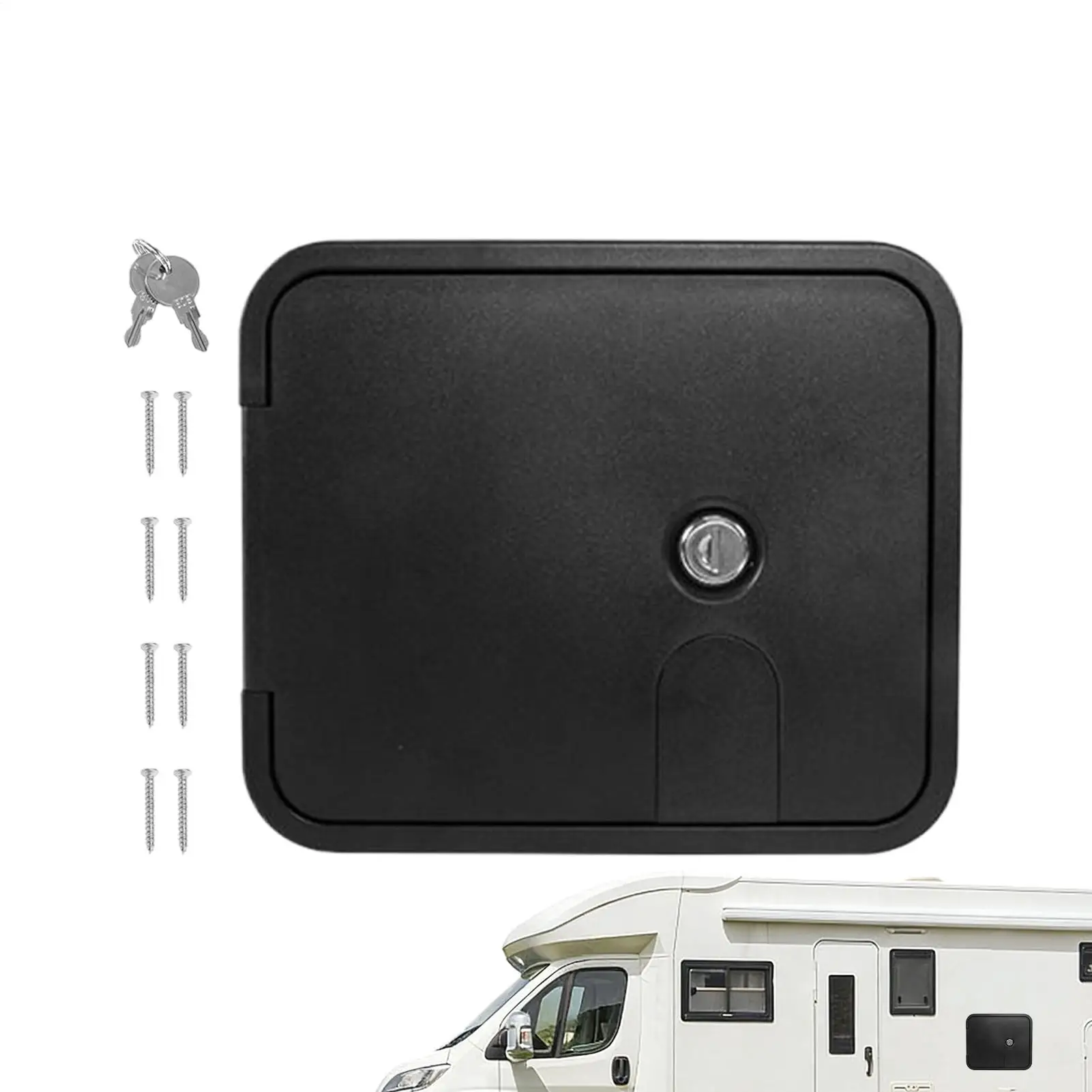 

RV Cord Storage Hatch Camper Hose Storage Cover Rust-Resistant Cover for Inspection Port Floor Cable Indoor Vehicles