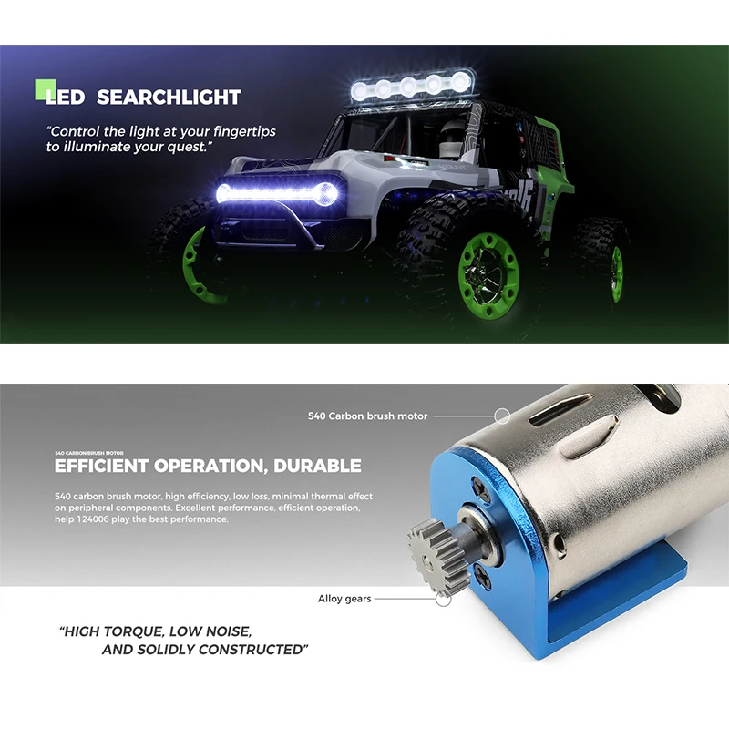 WLtoys 124006   1/12 RC автомобиль для бездорожья 4x4 грузовики со светодиодной подсветкой 2,4G высокая скорость профессиональный пульт дистанционного управления альпинистские автомобили для детей