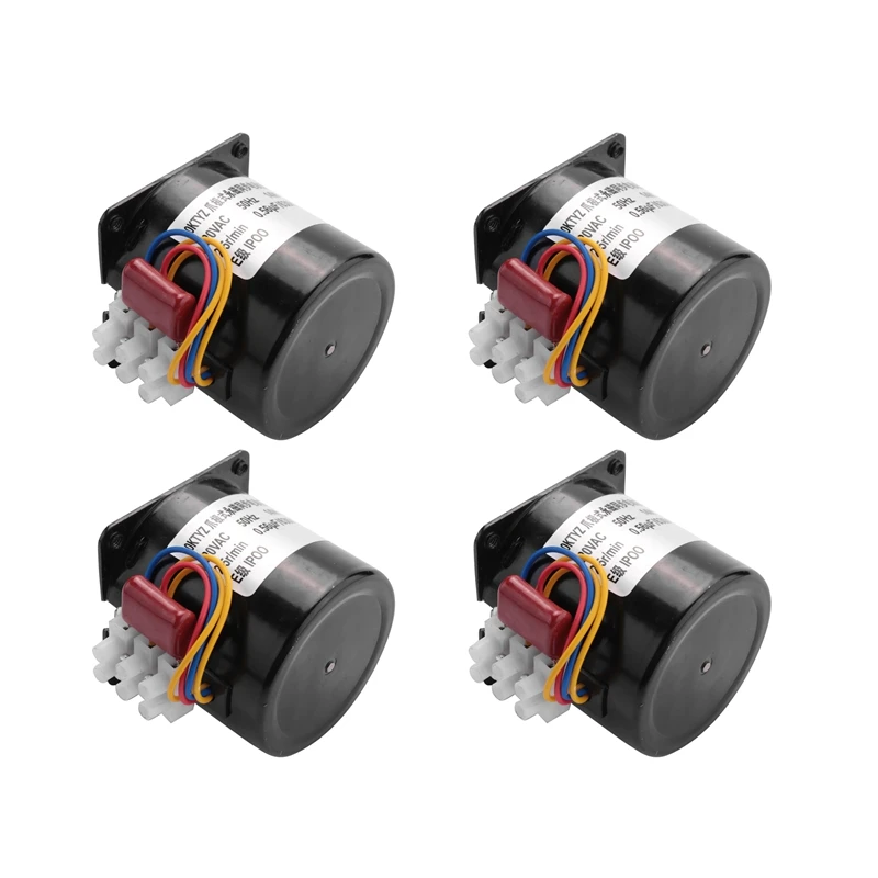 

4X 220V AC Synchronous Gear Motor 60KTYZ 60-KTYZ Permanent Magnet Synchronous Gear Motor 220V 2.5 Rpm