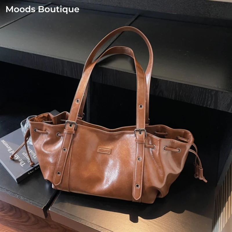 

Stylish Shoulder Hobo Bags For Women 2025 Fall Latest Designer Handbags Luxury Motor Bag Pure Color Casual Street Crossbody Bags