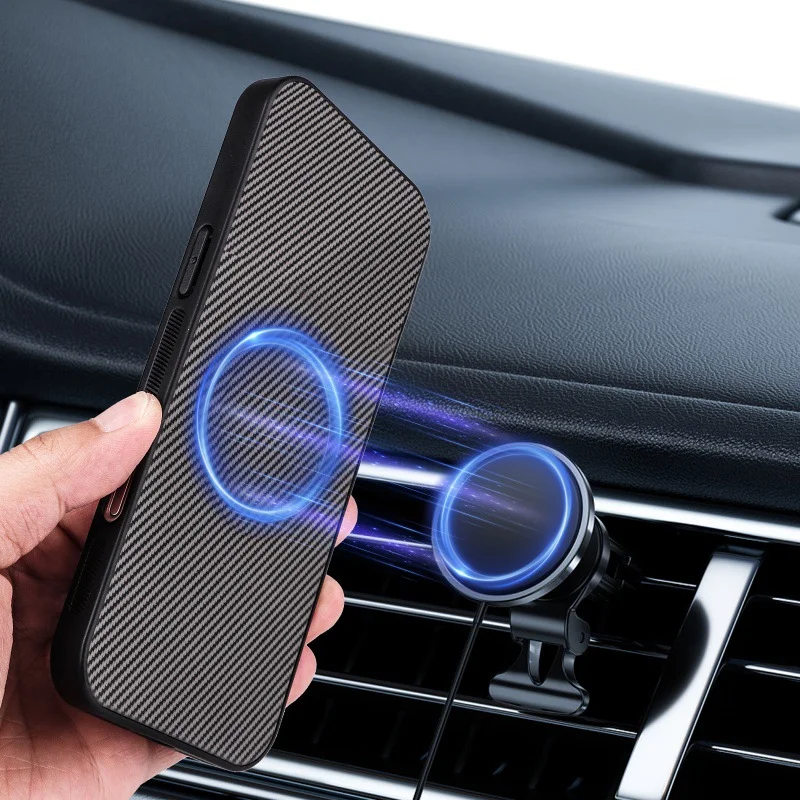 Luxury Carbon Fiber Pattern Case For Honor 400 Smart Hard Plastic Magnetic Matte Cover For Honor 400 Smart 5G Bumper Case