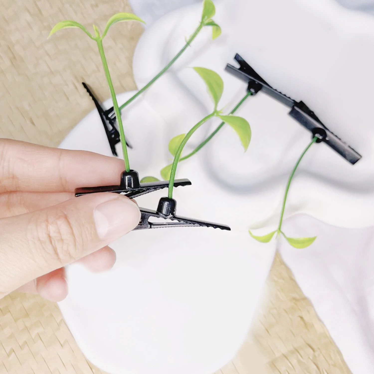 Creative Grass Flower Hair Clips For Girls Funny Bean Sprout Hairpin Fashion Party Hair Decoration For Women Headwear