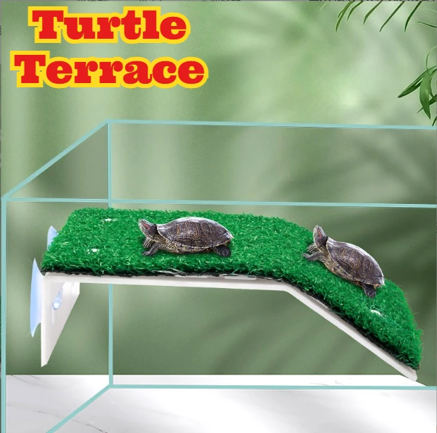 

Turtle Basking Platform Aquarium Reptile Floating Dock Ramp Rock Resting Area Large Turtle Tank Accessories Decoration Habitat