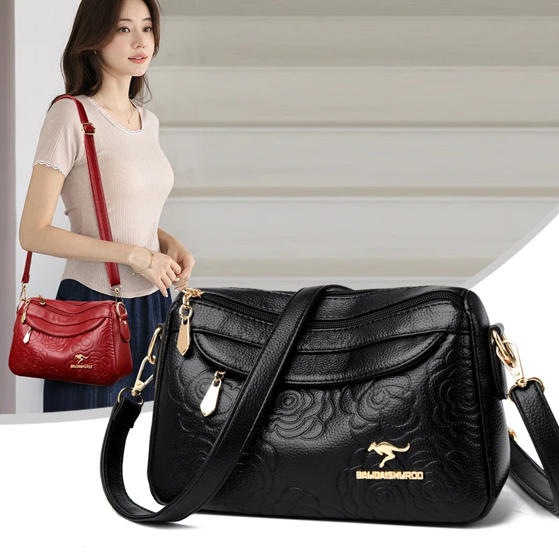 

Vintage Women's Purse Faux Leather Shoulder Bag Multi-Function Crossbody Handbag with Metal Chain Strap for Lady Gift wallet New