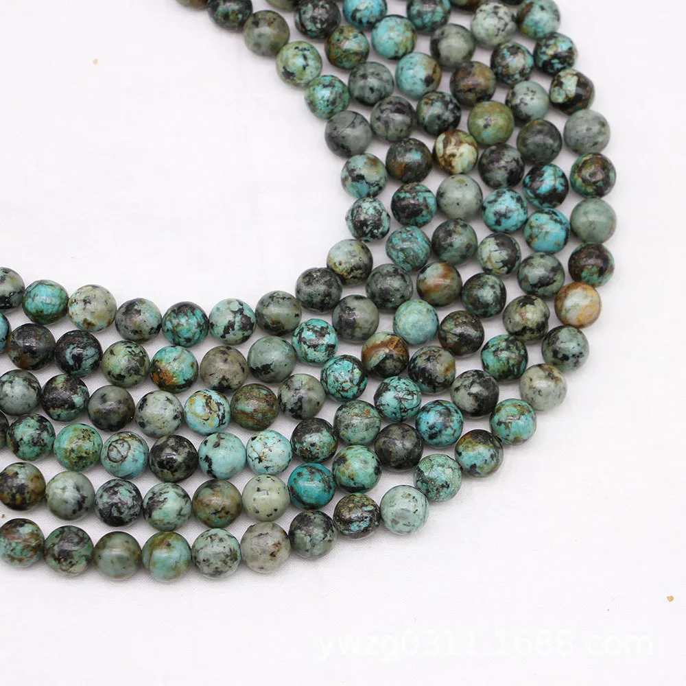 

Farsighte Star Natural Stone African Turquoise Round Loose Beads 4-10mm For Jewelry Making DIY Bracelet Necklace Accessories